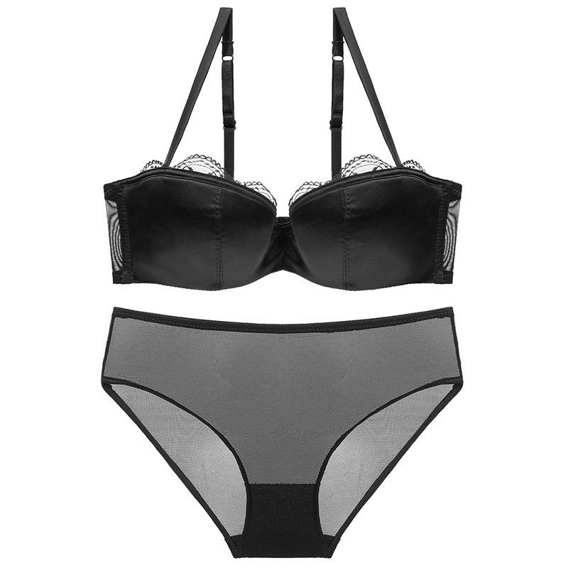 Noir Mesh Lace Lingerie Set